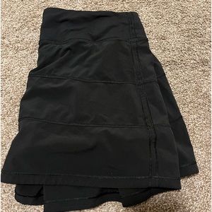 Black Lululemon Pace Rival Skirt Tall